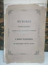 Leonardo manin memorie usato  Padova