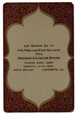 Cartão de jogo LA Louisiana Lafayette George's Liquor Store 1 troca única comprar usado  Enviando para Brazil