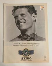 Relógio Seiko 1992 impressão anúncio publicidade Olimpíadas de Barcelona medida de grandeza comprar usado  Enviando para Brazil