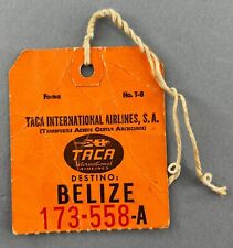 TACA INTERNATIONAL AIRLINES ETIQUETA DE BAGAGEM ETIQUETA DE BAGAGEM BELIZE  comprar usado  Enviando para Brazil