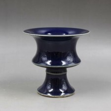 Xícara de chá xícara de licor porcelana esmalte azul chinês Ming Jiaqing 3,62 polegadas comprar usado  Enviando para Brazil