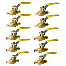 10 PEÇAS 1/2" VÁLVULA DE ESFERA DE LATÃO PEX PORTA COMPLETA (SEM CHUMBO) comprar usado  Enviando para Brazil