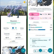Kyurem brilhante LA nível 50 com 3 movimentos incluídos legado | Pokemon Trade Go✨, usado comprar usado  Enviando para Brazil