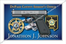 Polícia, PÁGINA DU, condado, xerife, escritório, departamento de aposentadoria, promoção, crachá, presente comprar usado  Enviando para Brazil