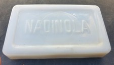 Saboneteira vintage NADINOLA creme frio vidro leitoso National Toilet Co 2,5" comprar usado  Enviando para Brazil