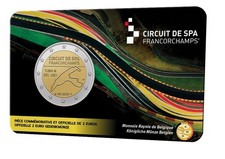 Używany, BELGIQUE II 2025 FR - 2 Euro - 75 ans Circuit Spa-Franchorchamps -BU coincard FR na sprzedaż  Wysyłka do Poland