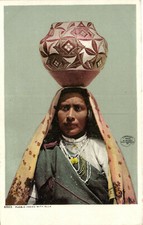 Cartão postal antigo PC US, AZ, PUEBLO INDIAN WITH OLLA (B29617) comprar usado  Enviando para Brazil