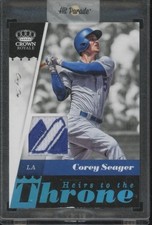 2018 Panini Crown Royale COREY SEAGER Patch Herdeiros do Trono PLATINA 1/1 comprar usado  Enviando para Brazil