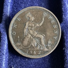 1862 victoria penny for sale  KING'S LYNN