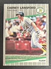 1989 Fleer Carney Lansford Card #16 Athletics 3B Muito bom estado impressão linha branca sangramento O/C comprar usado  Enviando para Brazil
