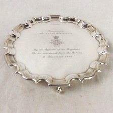 Silver military salver for sale  PORTSMOUTH