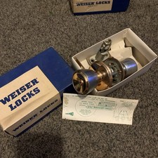 Maçanetas de porta vintage Weiser fechaduras para quarto/banheiro de dois tons comprar usado  Enviando para Brazil