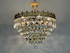 Usado, Luminárias antigas/antigas francesas de latão e cristais douradas para lustre comprar usado  Enviando para Brazil