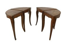 conjunto de 4 mesas laterais ocasionais esculpidas em madeira vintage estilo Louis XV prático l comprar usado  Enviando para Brazil