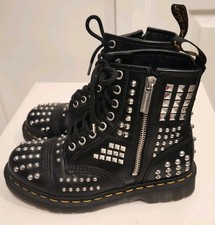 Botas Dr Martens 1460 UK4 US6 EU37 cravejadas com zíper couro atlas com cadarço combate RARO comprar usado  Enviando para Brazil