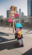 Jogo de filhotes Barbie Stroll 'N Play com carrinho de boneca e roupa original para cachorro Ghv92, usado comprar usado  Enviando para Brazil