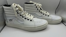 Sapato Vans Off the Wall Sk8 Hi Top Couro Lona Branca Pop Cush Tamanho 7 Masculino comprar usado  Enviando para Brazil