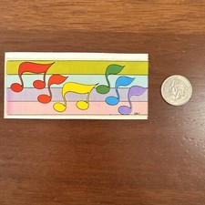 Folha/tira adesiva vintage anos 80 notas musicais BJ comprar usado  Enviando para Brazil