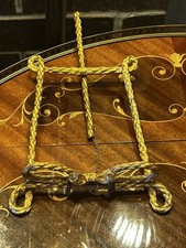 Suporte de cavalete vintage estilo corda torcida alegre bronze placa foto, usado comprar usado Suporte de cavalete vintage estilo corda torcida alegre bronze placa foto, usado comprar usado  Enviando para Brazil