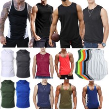 Colete liso masculino lote com vários pacotes esportes fitness academia verão camiseta regata túnica✧ comprar usado  Enviando para Brazil