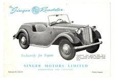 Singer roadster brochure for sale  LINCOLN