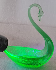 Uranium glass swan for sale  NEWPORT