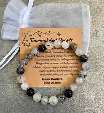 Tourmalated quartz bracelet d'occasion  Expédié en Belgium