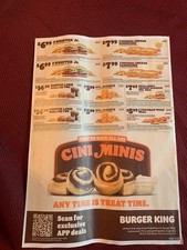 Burger king coupons for sale  North Kingstown
