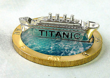 Titanic navio prata 3D moeda de ouro bússola afundada 1912 forro oceânico filme modelo cruzeiro comprar usado  Enviando para Brazil