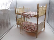 Cama tamanho boneca Barbie D7, beliche de casal de plástico marmoreado e roupa de cama veado comprar usado  Enviando para Brazil