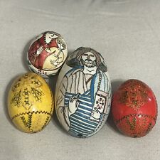 Juego de 4 huevos de Pascua Pysanky ucranianos hechos a mano Ucrania Pisanki Pysanka cáscara de huevo, usado segunda mano  Embacar hacia Argentina