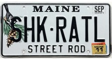 *99 CENTAVOS DE VENDA* 2011 Maine STREET ROD Placa de Licença de Vaidade #SHK-RATL Shake Rattle comprar usado  Enviando para Brazil
