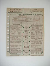 Fiche technique rta d'occasion  France