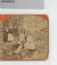 Grupo de crianças por Wagon Wheel Stereoview c1870 comprar usado  Enviando para Brazil