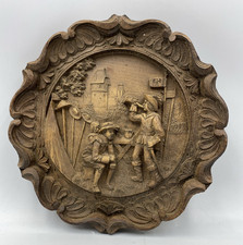 carved wood plaque for sale  CHELMSFORD
