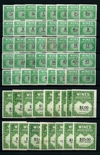 EUA, SCOTT #RE108//RE203, LOTE DE 59 SELOS DE VINHOS DIFERENTES, SEM MARCA DE CHARNEIRA, CATÁLOGO US$ 403,15 comprar usado  Enviando para Brazil
