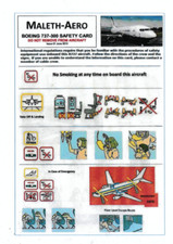 Safety card Maleth Aero Boeing 737-300 comprar usado  Enviando para Brazil