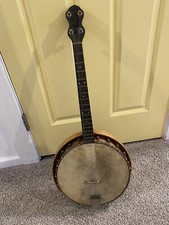 Banjo vintage antigo arte popular americana 4 cordas 1920–1930, usado comprar usado  Enviando para Brazil