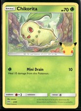 Usado, 2021 McDonald's 25º Aniversário Promo Não-Holo TGC Chikorita Pokemon Card #2 comprar usado  Enviando para Brazil