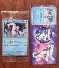 "SELADO DE FÁBRICA" POKEMON: FOLHA CHIEN-PAO COM ADESIVOS 057/182, usado comprar usado  Enviando para Brazil