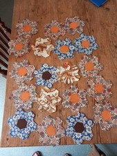 Hexagon patchwork rosettes. for sale  CHELMSFORD
