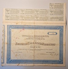 Società triestina tramway usato  Italia