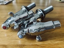 Pair chrome vintage for sale  WEYMOUTH