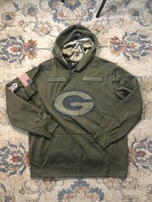 Moletom com capuz Green Bay Packers masculino grande Nike saudação ao serviço camuflagem futebol americano NFL comprar usado  Enviando para Brazil