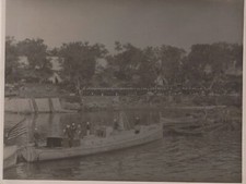 Usado, Foto original rara da Marinha dos EUA 1918 barco Corfu Grécia tropas tendas costeiras comprar usado  Enviando para Brazil