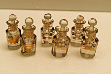 Conjunto de 6 frascos de perfume vintage Attar de vidro com detalhes dourados e rolhas comprar usado  Enviando para Brazil