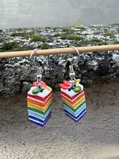 Rainbow earrings orecchini usato  Melzo