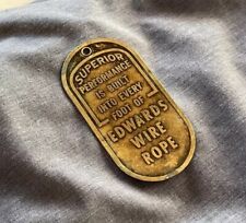 Crachá publicitário antigo vintage ferramenta medidor de corda de fio cobre Edwards, usado comprar usado  Enviando para Brazil