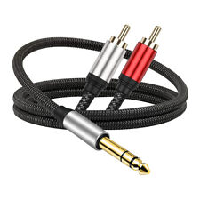 Cable adaptador de 6,35 mm a 2RCA excelente sonido audio divisor Y cable de inserción  segunda mano  Embacar hacia Mexico