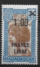 Madagascar 259 charniere d'occasion  Marsac-sur-l'Isle